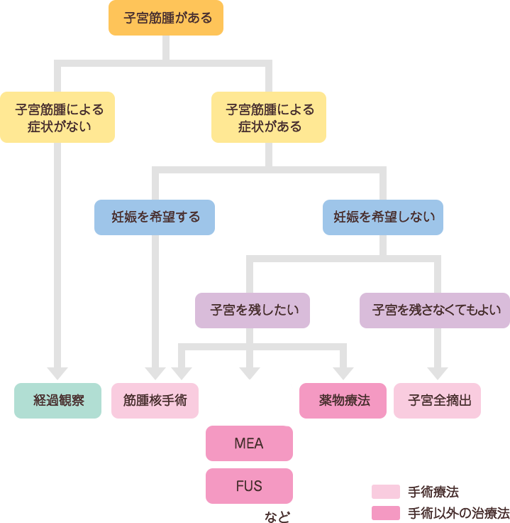 治療選択のフローチャートです